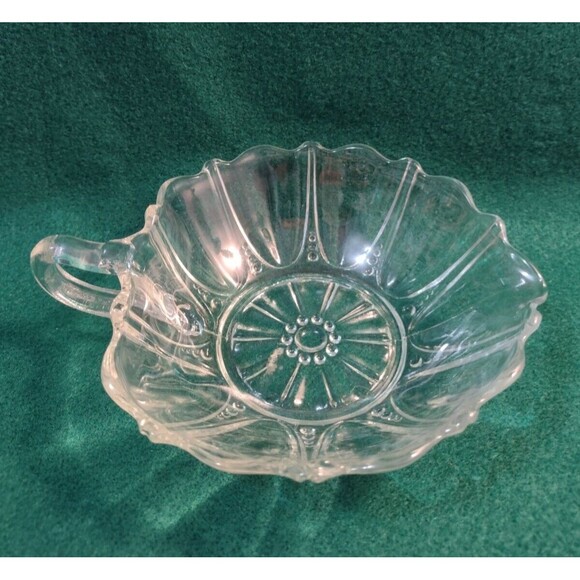 VTG Anchor Hocking Depression Glass Dish-Pearl Heart-Handle-Spout-Candy, etc - Picture 1 of 6